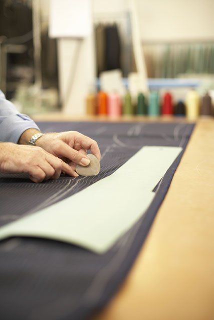 Marking fabric from second pattern for tailored suit 1