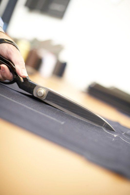 Cutting Marked Fabric for Tailored suit