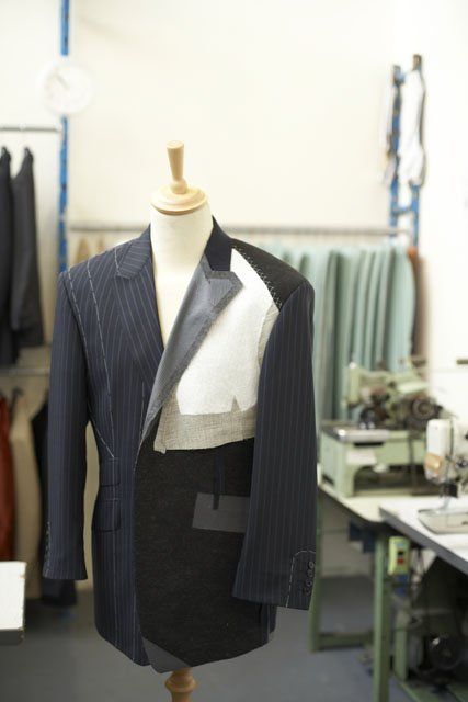 Half inter facing half complete suit jacket
