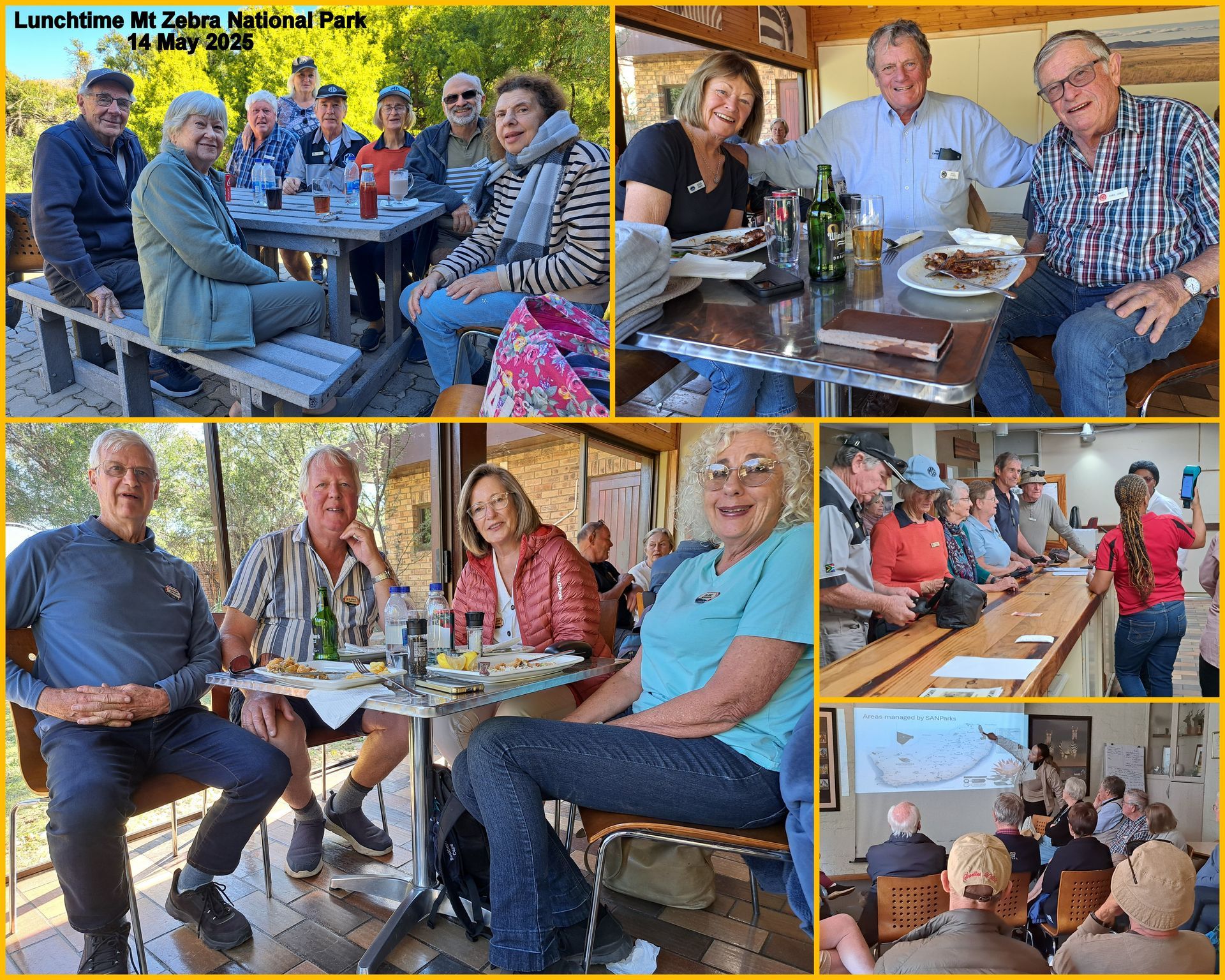 Groups of people socializing and dining at a park, enjoying food and beverages, and engaging in activities.