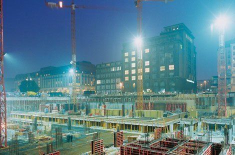 Intruder alerting lighting systems for construction sites