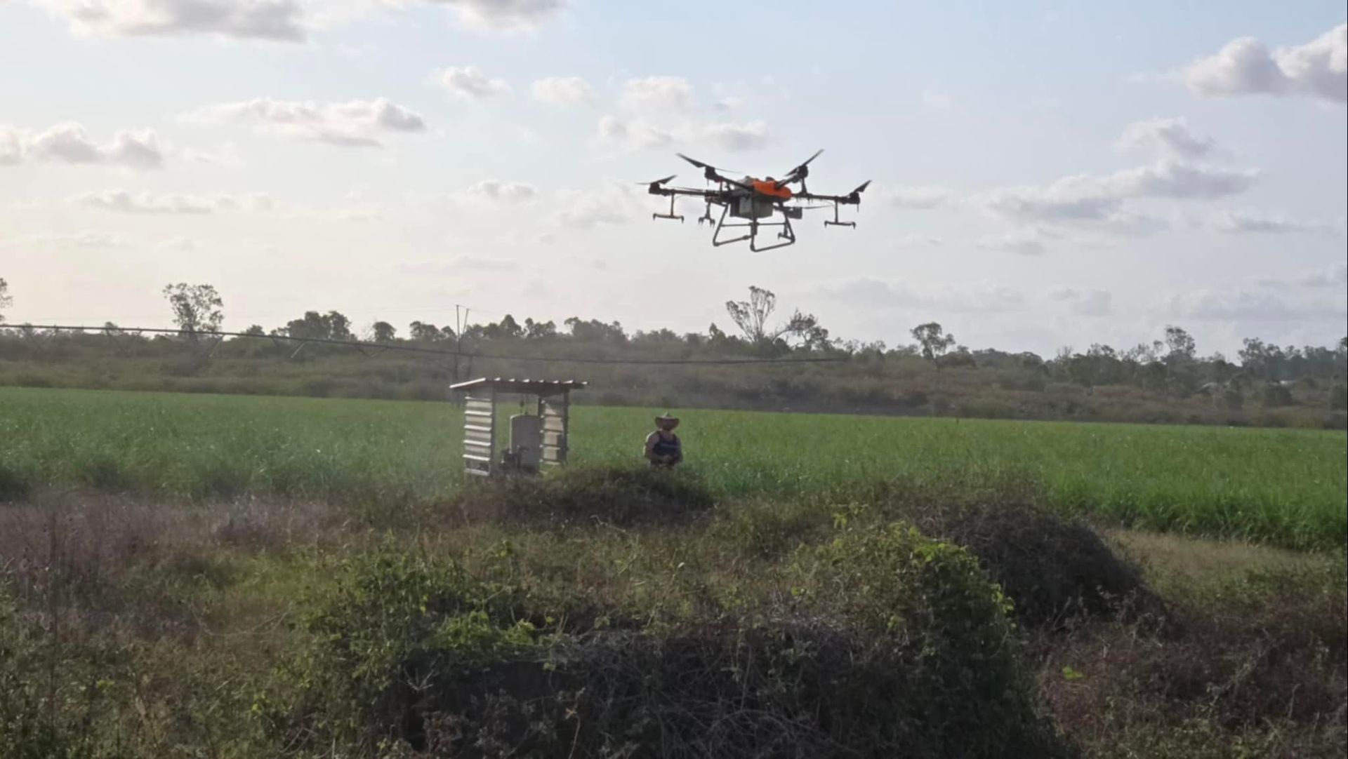 Drone Flying Over a Field — Jetstream Aerial Services in Te Kowai, QLD