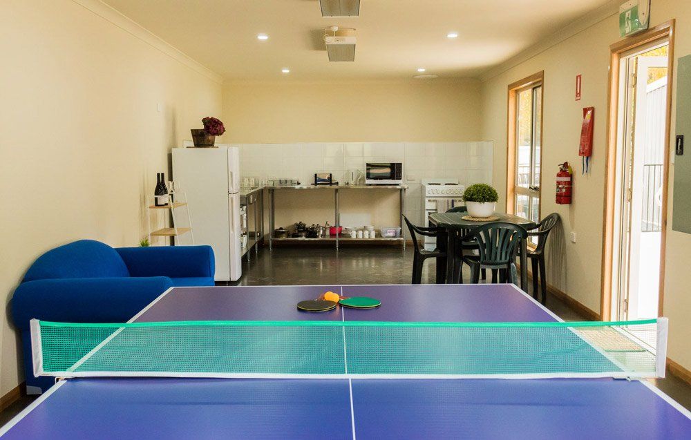 Ping-Pong Table and Lounge Chairs