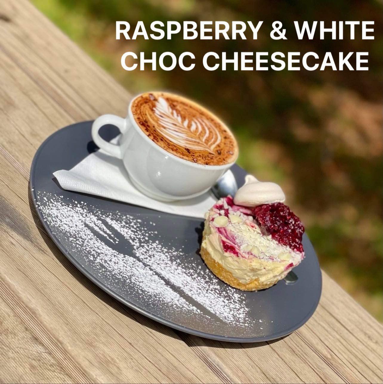Raspberry & White Choc Cheesecake