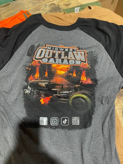 Gray baseball-style t-shirt with