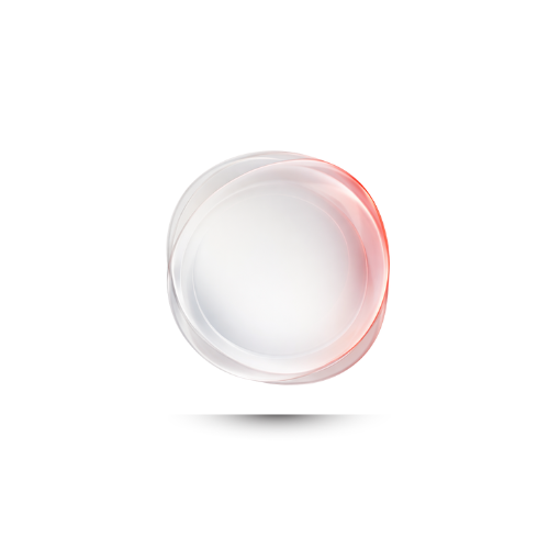 Red sound waves, microphone icon.