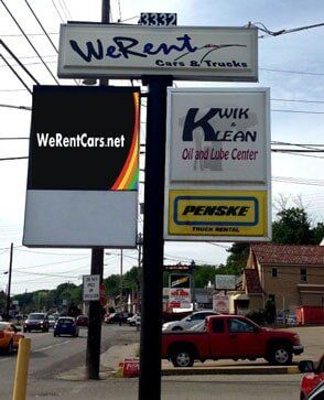 We Rent Car Sign — Rent a Car in Pittsburgh PA