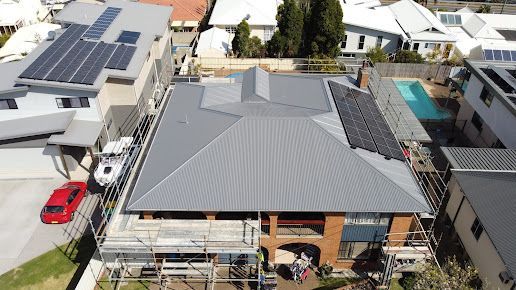 solar panels View from the top— Residential Electrician in Maitland NSW