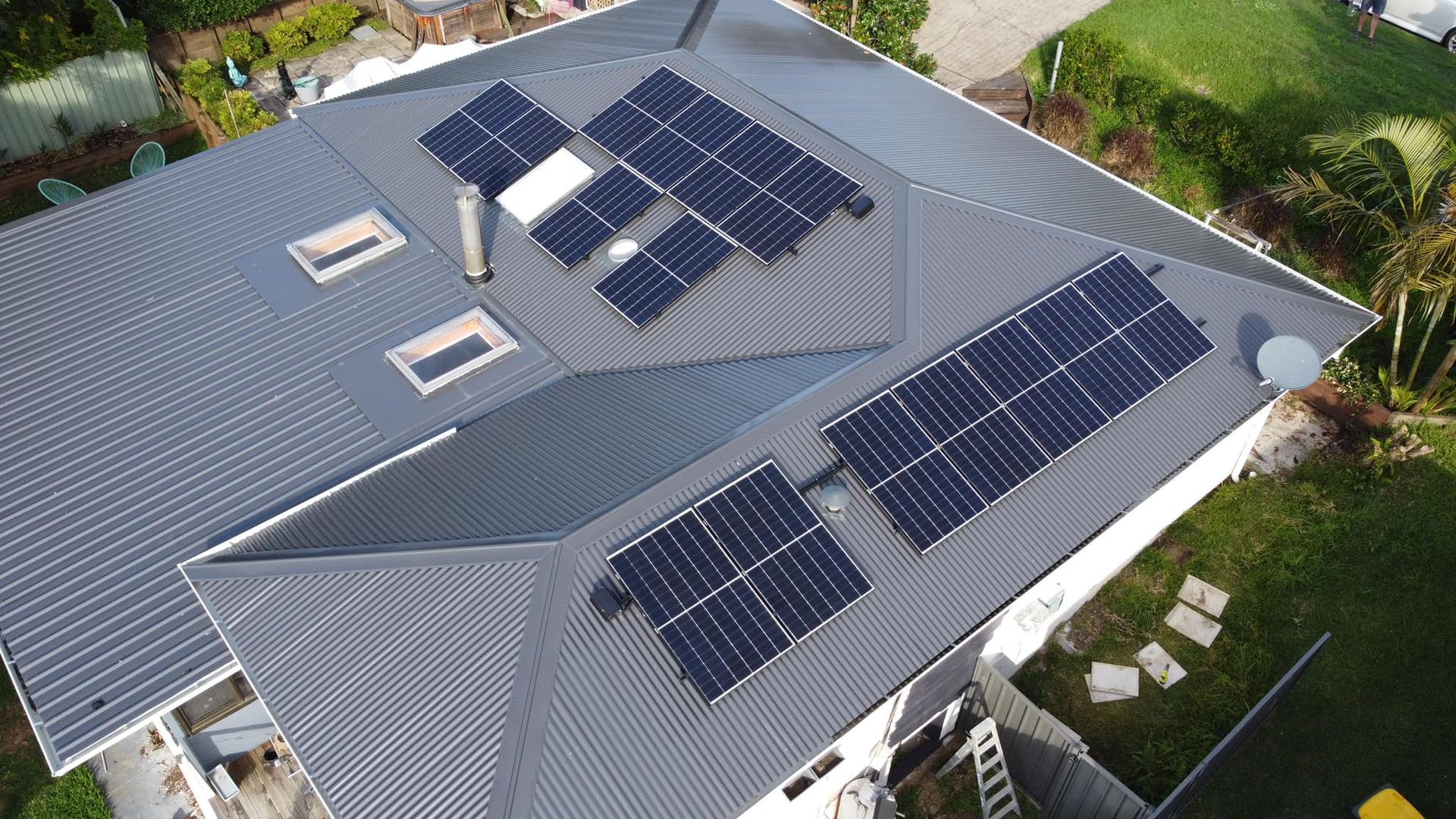 Solar system installed on the multiple site of the hosue — Level 2 Electrician in Newcastle NSW
