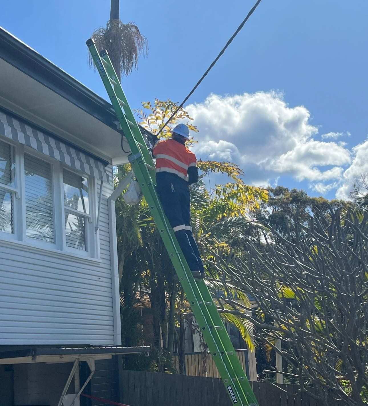 Electrician Engineer Works With Electric Cable Wires — PRO Solar & Electrical In Maitland, NSW