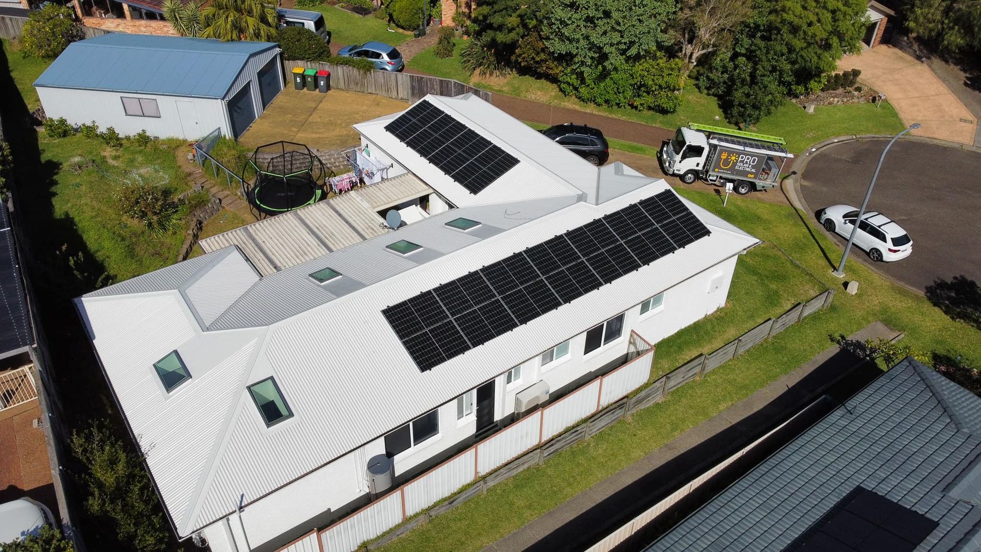 Solar panels installed on a different side of the house — Commercial Electrician in Port Stephens NSW
