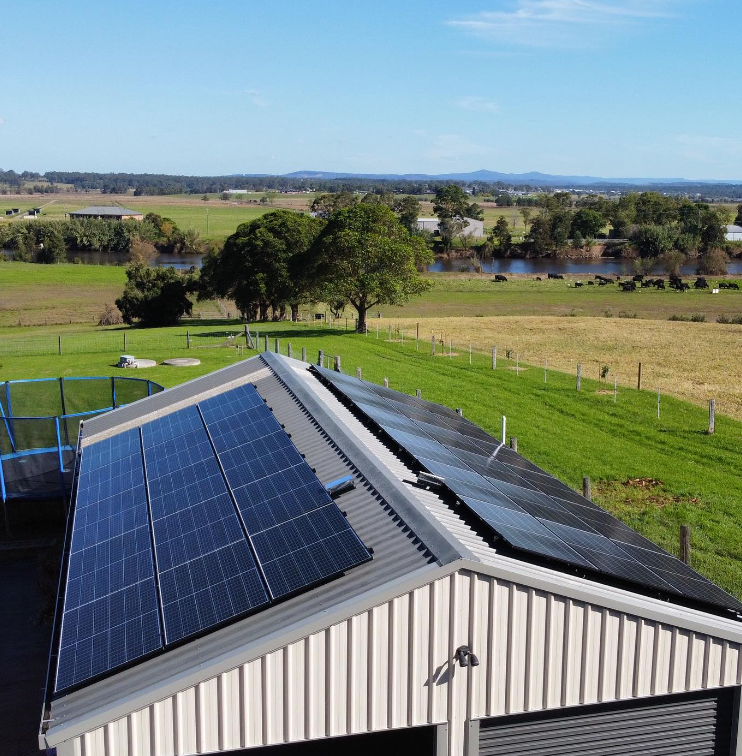 View Of The Solar Panels And Farm — PRO Solar & Electrical In Maitland, NSW