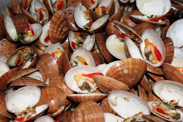 piatto di vongole cotte