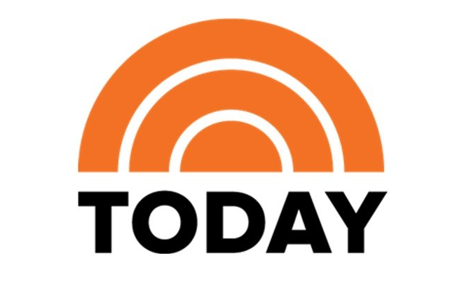 A logo for today with a rainbow in the middle