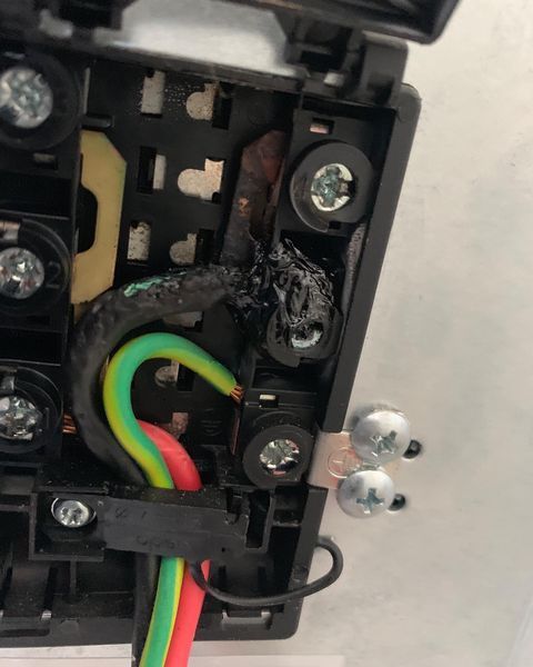 A Close up Of a Electrical Outlet with Wires Coming out Of It — Paton's Electrical Services in Torquay, QLD