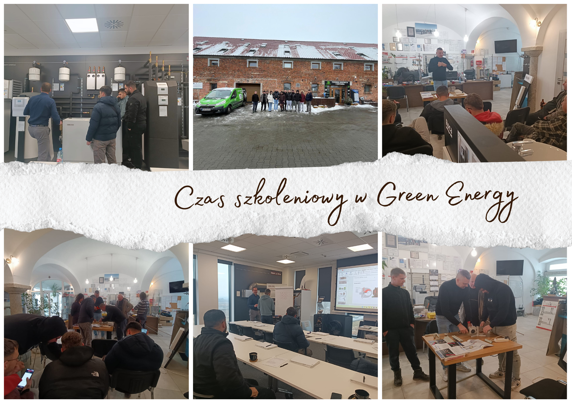 Uczniowie z Cypru podczas praktyk z montażu pomp ciepła i fotowoltaiki