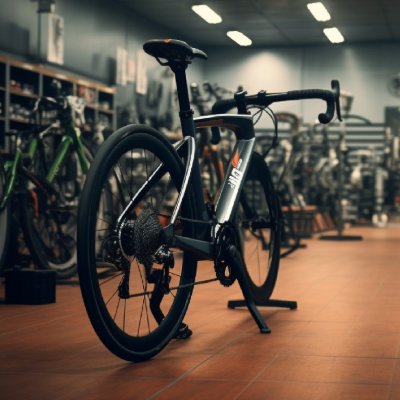 Bicycle shop with sporty bike
