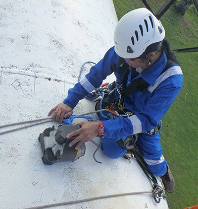 Men Working Blue Safety Suit