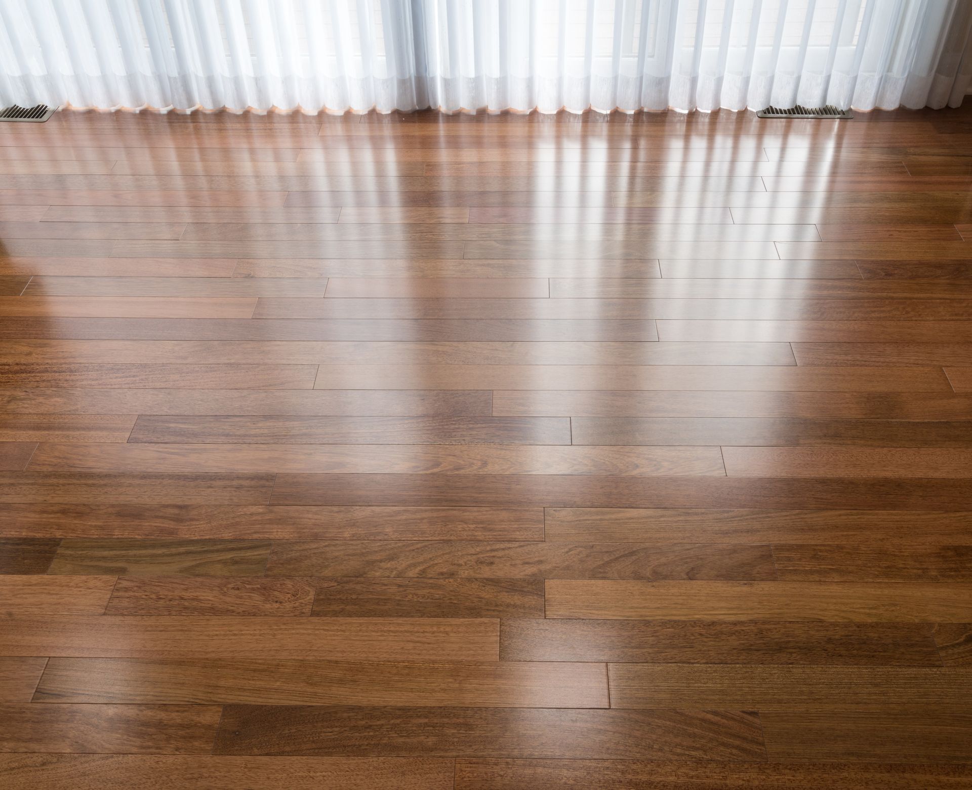 shiny hardwood floor