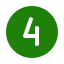 A green circle with the number four inside of it.