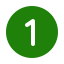 A green circle with a white number one inside of it.