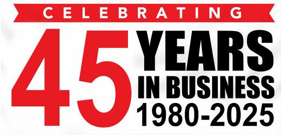 Celebrating 45yrs in business 1980-2025