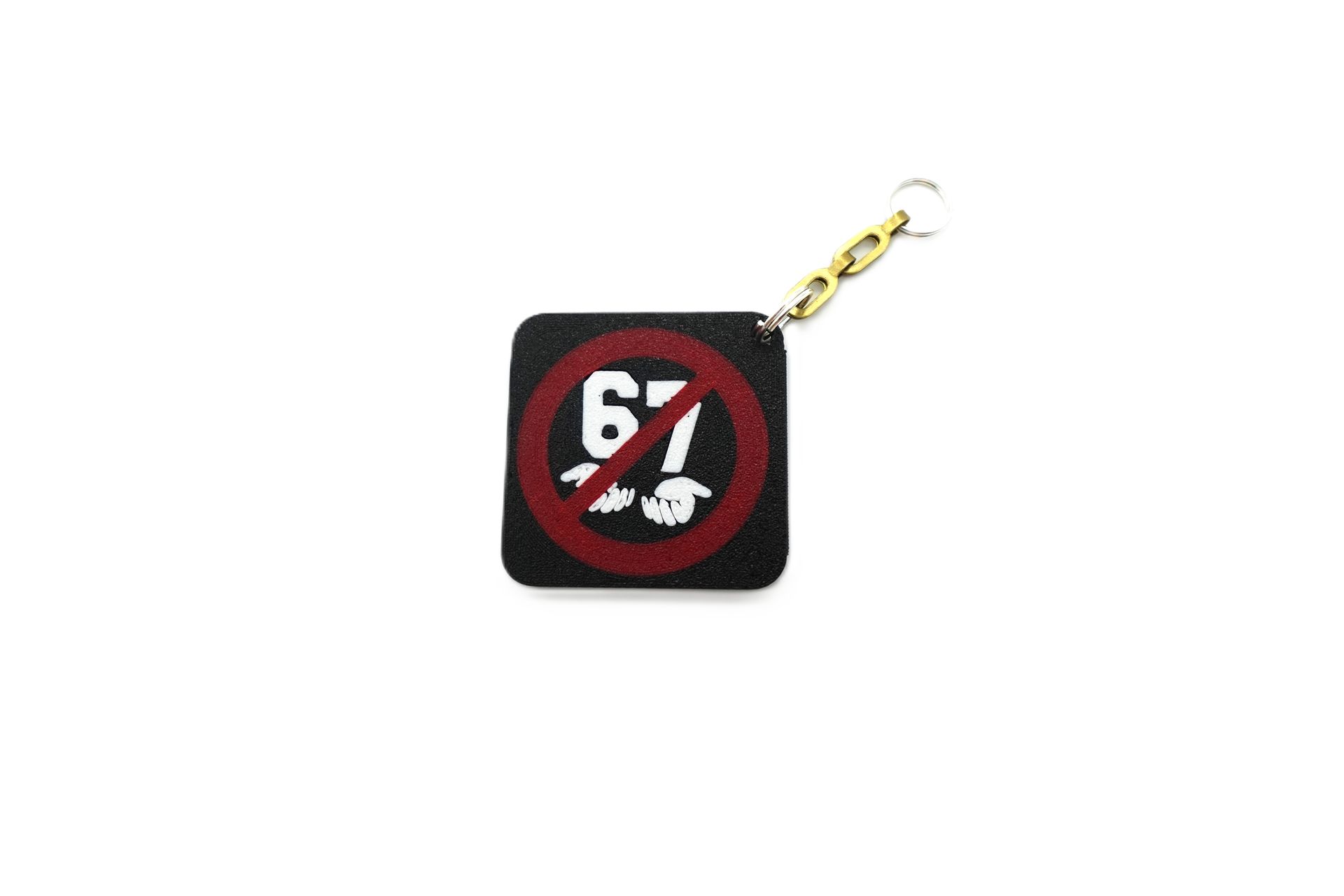 Anti-67 Meme Keychain – “No 67 Allowed” Statement Keychain