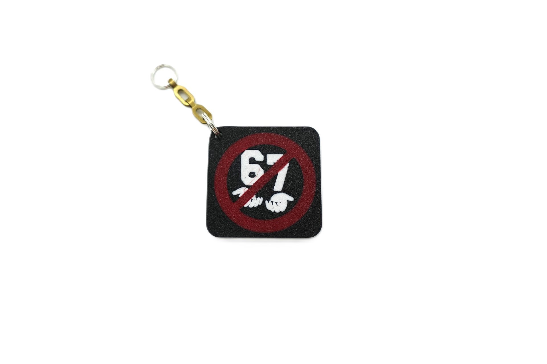 Anti-67 Meme Keychain – “No 67 Allowed” Statement Keychain
