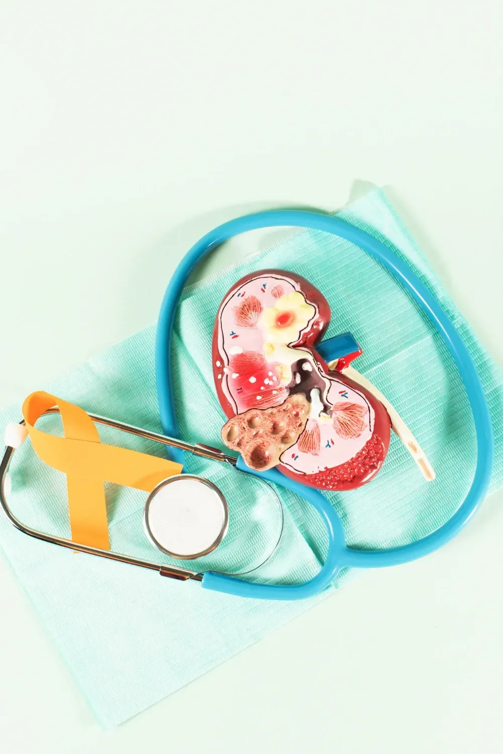 Représentation du rein et tumeur rénale