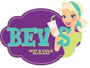 A logo for bev 's hot and cold beverages