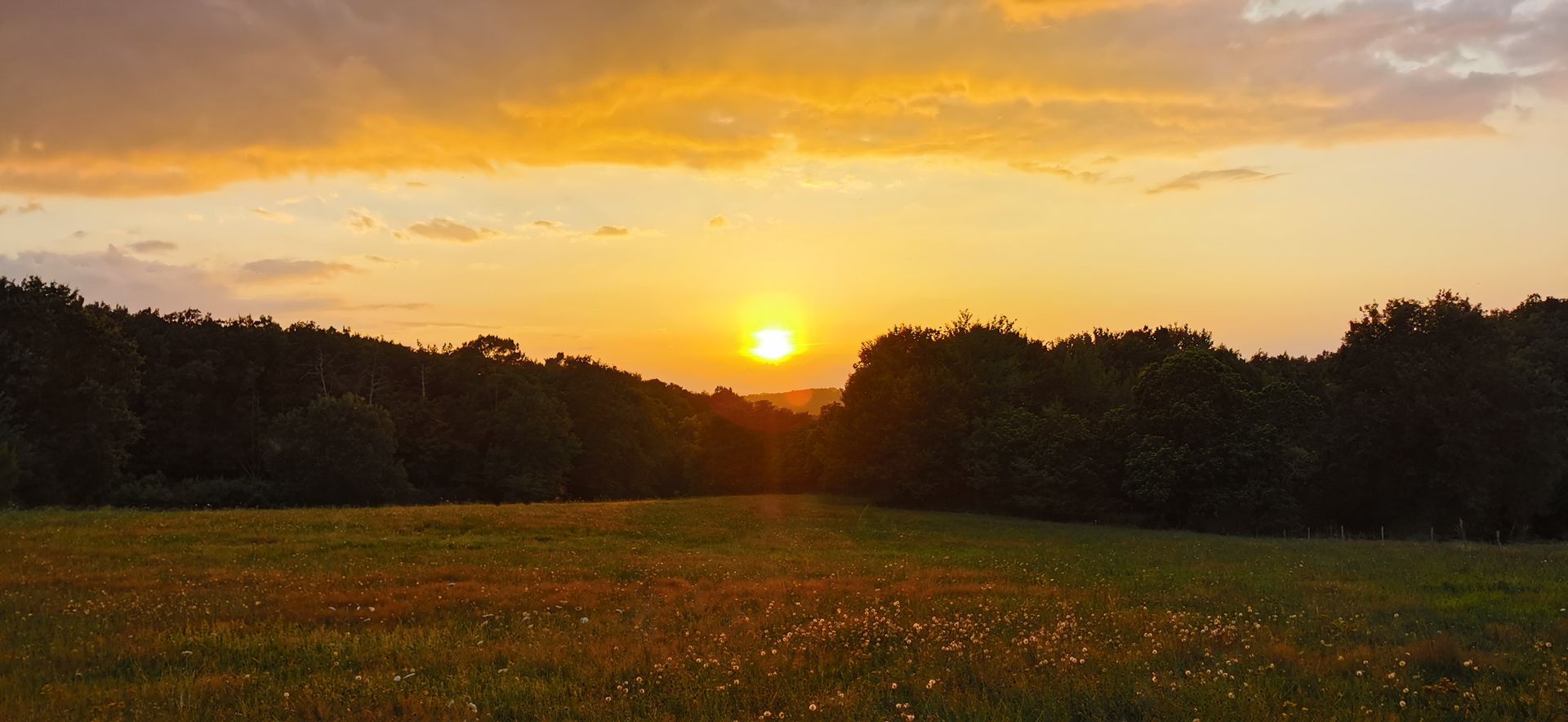 zonsondergang in Frankrijk, Lot et Garonne