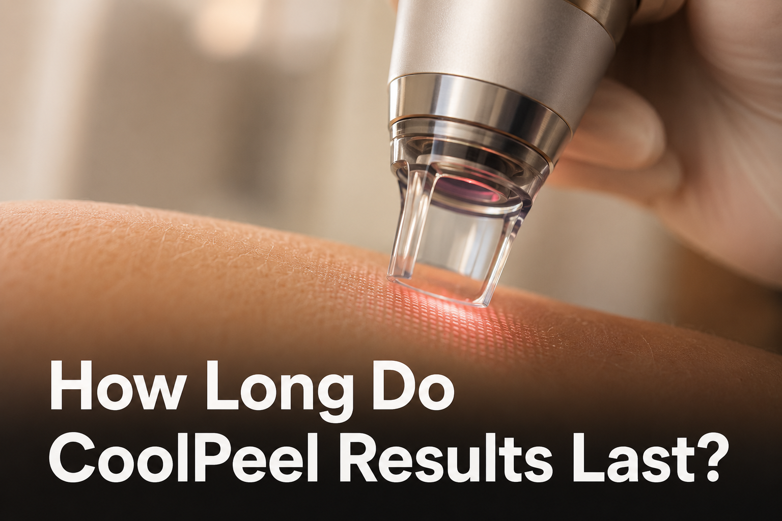 Close-up of CoolPeel laser device used in skin resurfacing treatment