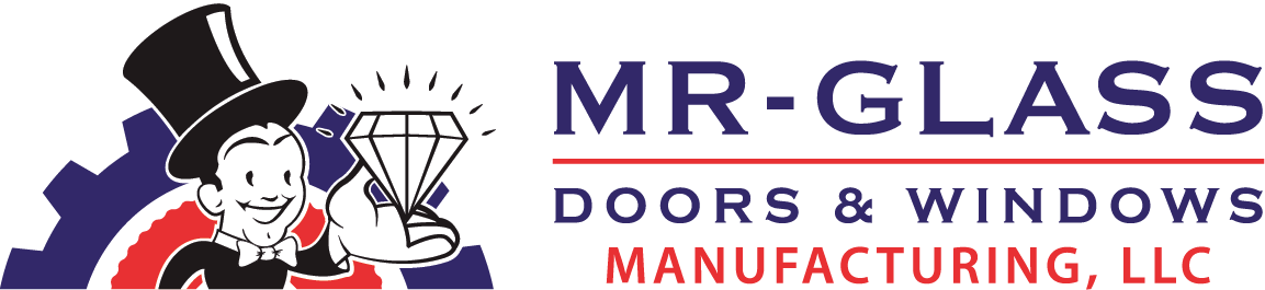 The logo for mr glass doors and windows manufacturing llc