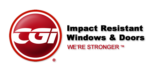 The logo for cgi impact resistant windows and doors
