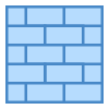 Blue brick wall pattern.