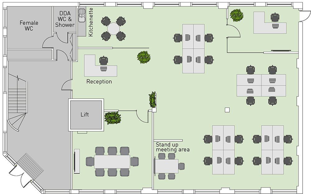 110 Birchwood Boulevard First Floor Plan