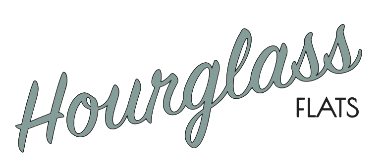 Hourglass Flats logo.