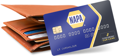 Brown wallet with a NAPA credit card. | Roper Mountain Auto Care