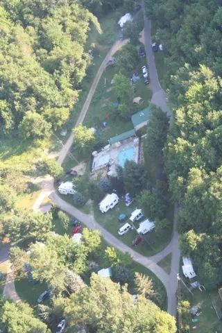 Aerial View of Property — Wilton, WI — Tunnel Trail Campground