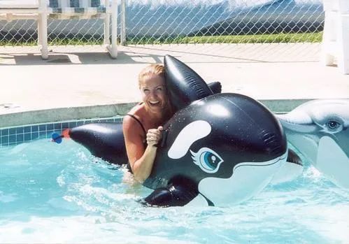 Woman on Swimming Pool — Wilton, WI — Tunnel Trail Campground