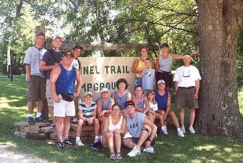 People on Campground — Wilton, WI — Tunnel Trail Campground