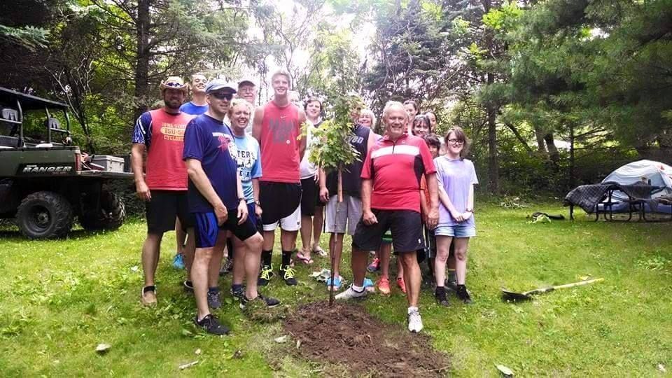 Happy Family on Campground — Wilton, WI — Tunnel Trail Campground