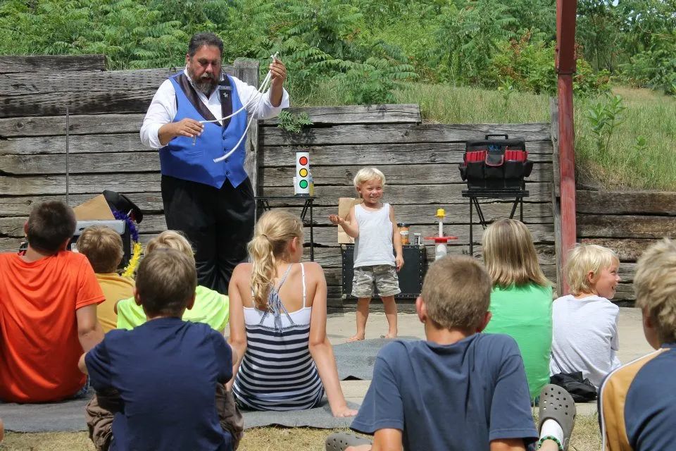 Man Performing a Magic — Wilton, WI — Tunnel Trail Campground