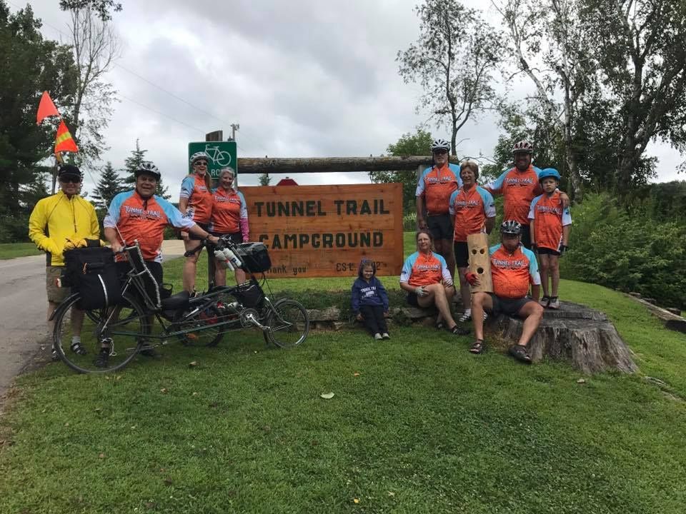 People Resting on Tunnel Trail — Wilton, WI — Tunnel Trail Campground