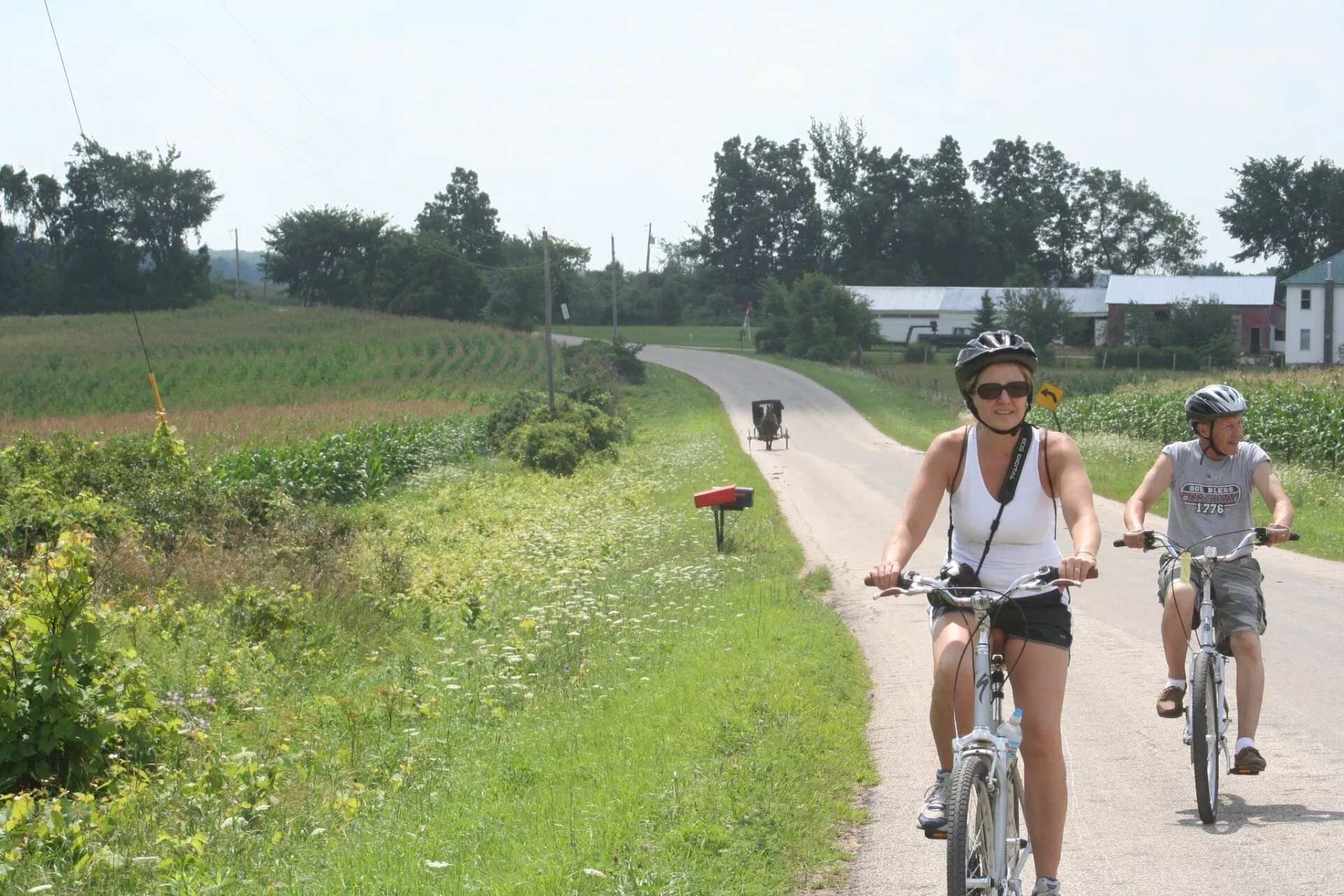 Biking on Road — Wilton, WI — Tunnel Trail Campground