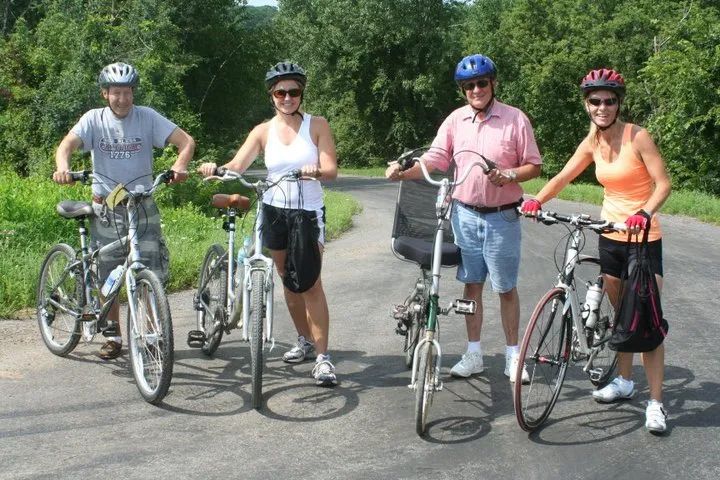 People Enjoying the Trail — Wilton, WI — Tunnel Trail Campground
