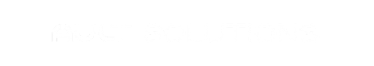 White logo against a white background with the word 