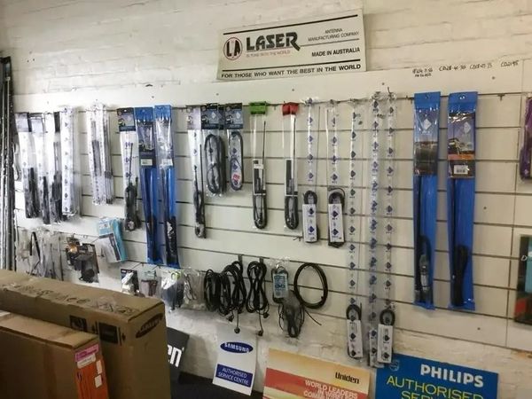 A Bunch Of Tools Are Hanging On A Wall In A Store — Bradshaws Radio & TV Service In Maryborough, QLD