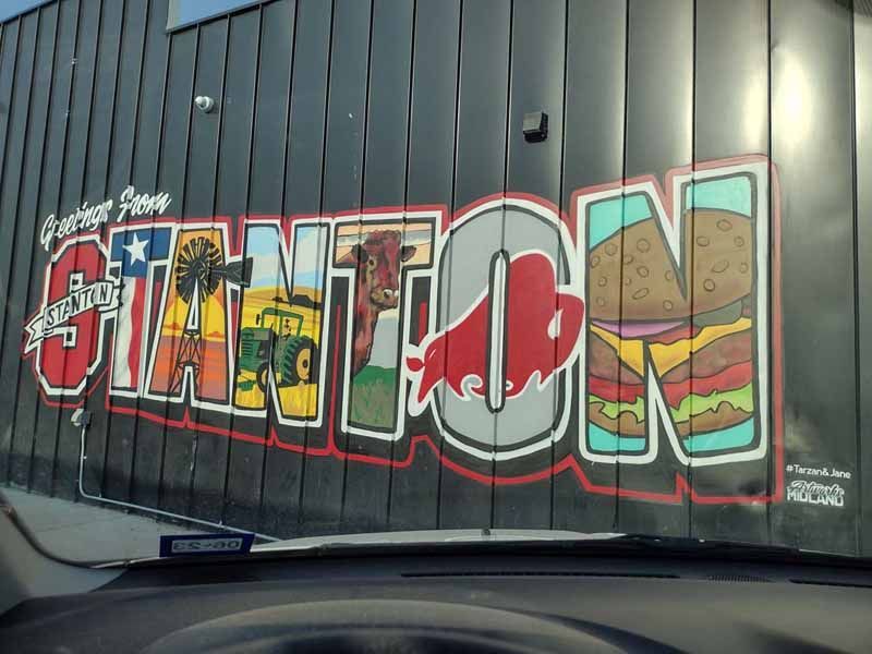 Mural in Stanton, Texas: 