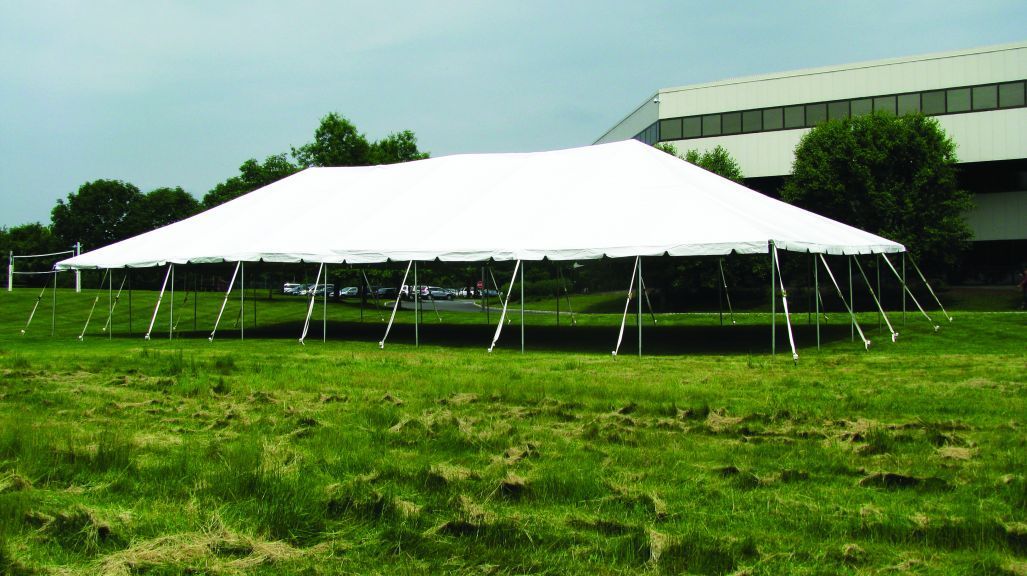 40' Wide White Classic Frame Tent rental
